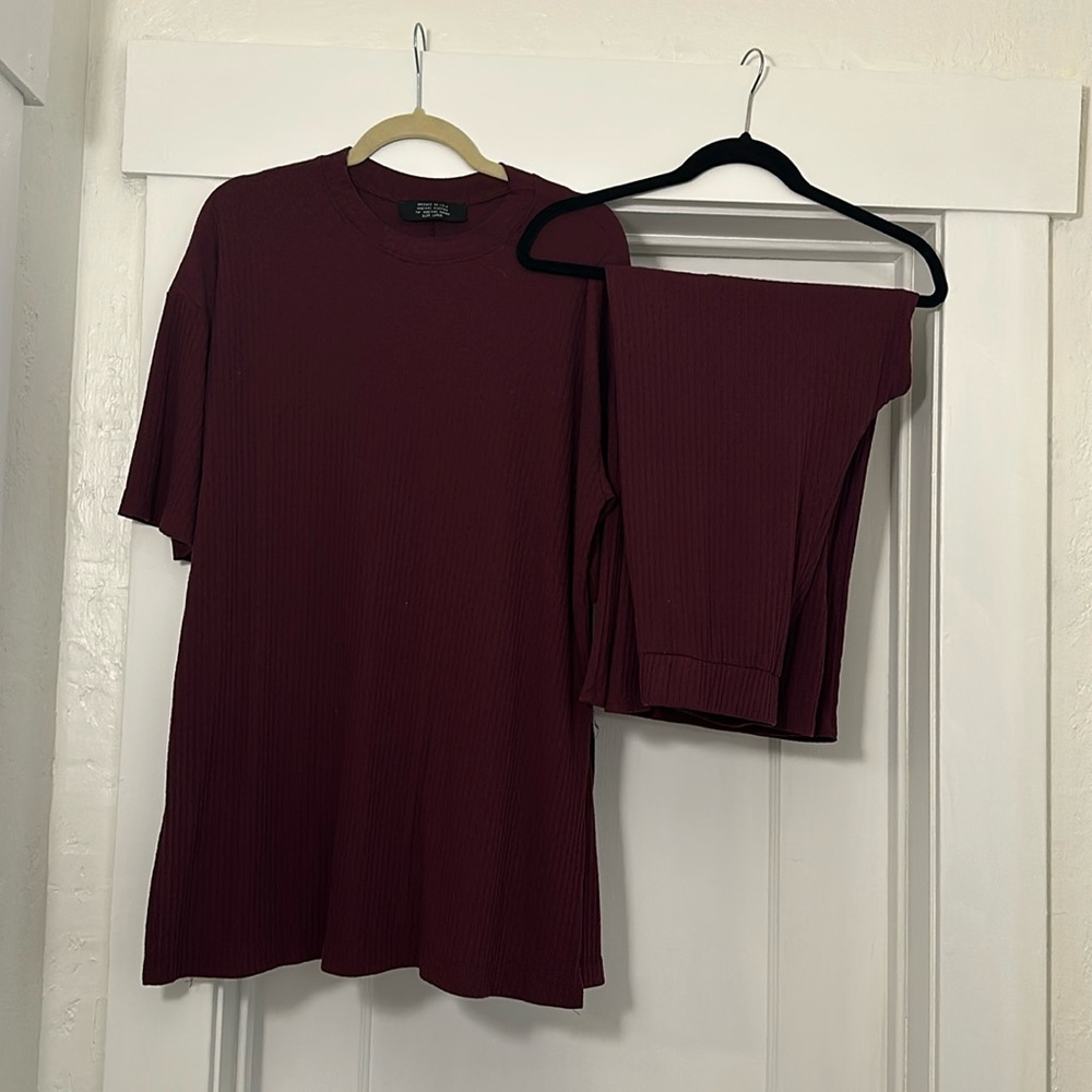Dressed in Lala maroon playsuit size large
